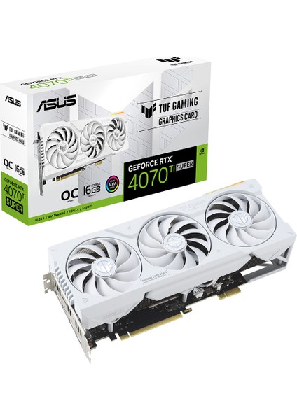 ASUS-TUF-RTX4070TIS-O16G-BTF-WHITE-NVIDIA-GEFORCE-RTX 4070 Tı SUPER-16GB GDDR6X-256BIT-2670MHZ-OC-2XHDMI-3XDP-RGB-DLSS3 Ekran Kartı