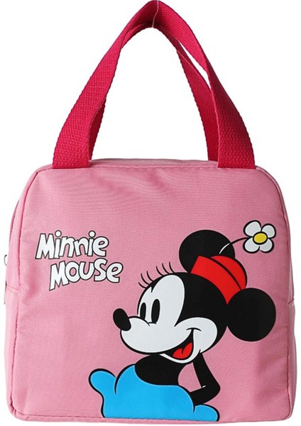 Mickey Mouse Lisanslı Kare Yiyecek Çantası Pembe