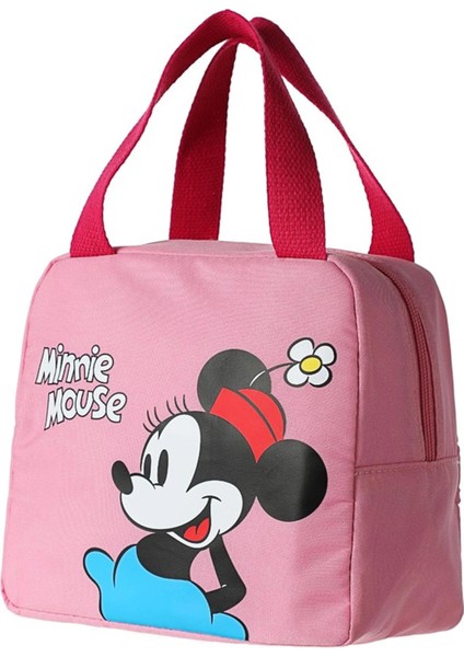 Mickey Mouse Lisanslı Kare Yiyecek Çantası Pembe