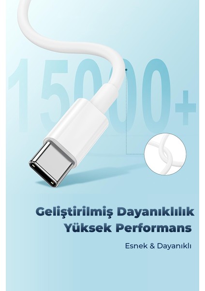 By Deji Samsung Hızlı Şarj Aleti Galaxy M15 - M22 - M23 - M32- M33 -M34 - M31S Uyumlu 25W Type-C Beyaz