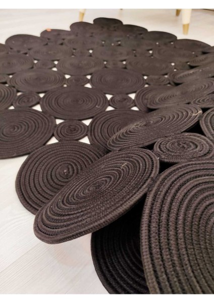 Jüt Hasır Görünümlü Desenli Modern El Örgüsü Dikdörtgen Halı Kilim indirimleri