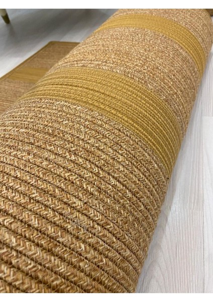 Da'i, Serisi, Jüt Hasır Görünümlü Desenli Modern El Örgüsü Dikdörtgen Halı Kilim fırsatları