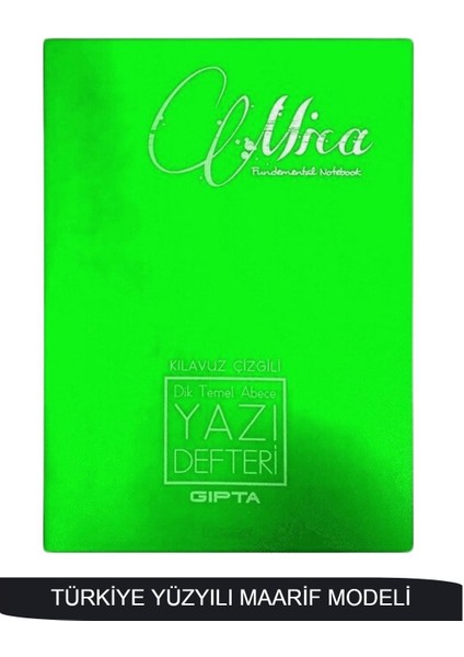 Mica A4 40 Yaprak Plastik Kapak Dikişli Dik Temel Güzel Yazı Defteri- Türkiye Yüzyılı Maarif Modeline Uygundur (Kod : 7334)
