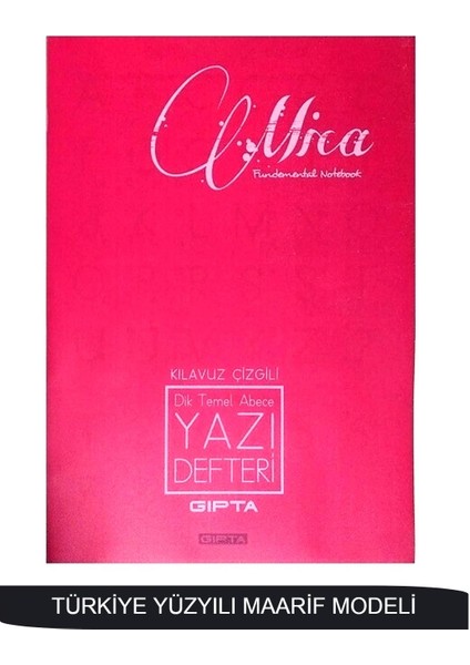 Mica A4 40 Yaprak Plastik Kapak Dikişli Dik Temel Güzel Yazı Defteri- Türkiye Yüzyılı Maarif Modeline Uygundur (Kod : 7334)
