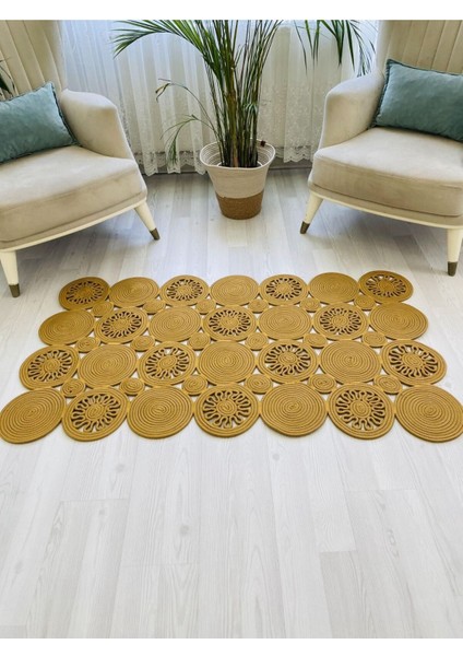 Jüt Hasır El Örgüsü Halı Kilim Yıkanabilir Çift Taraflı Oval fiyatları