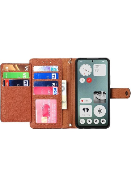 Nothing Flip Case Cmf Telefon 1 Cüzdan Fermuar Deri Kılıf Aşk (Yurt Dışından)