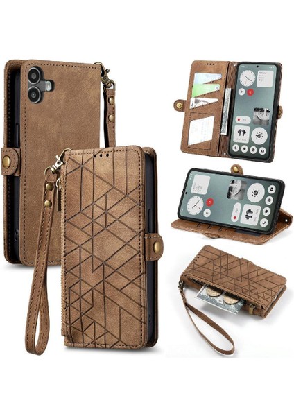 Nothing Flip Case Cmf Telefon 1 Deri Kılıf Kapak Kapak Cüzdan Basit (Yurt Dışından)