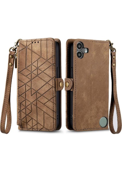 Nothing Flip Case Cmf Telefon 1 Deri Kılıf Kapak Kapak Cüzdan Basit (Yurt Dışından) fiyatları
