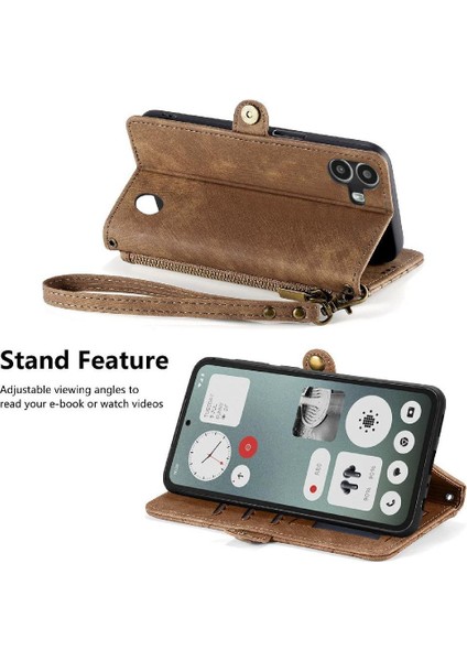 Nothing Flip Case Cmf Telefon 1 Deri Kılıf Kapak Kapak Cüzdan Basit (Yurt Dışından) indirimleri
