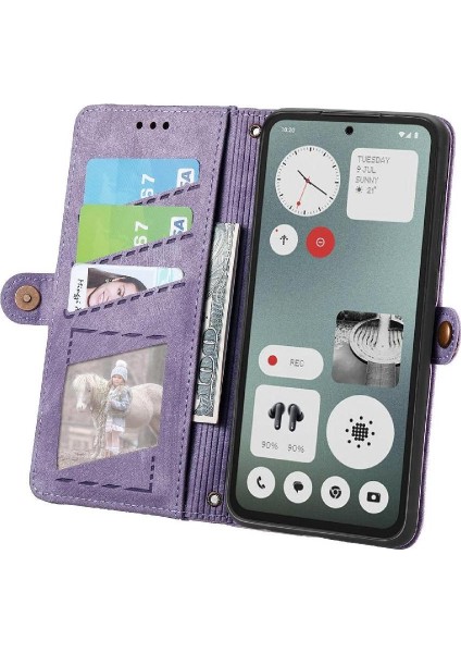 Nothing Flip Case Cmf Telefon 1 Deri Kılıf Kapak Kapak Cüzdan Basit (Yurt Dışından)