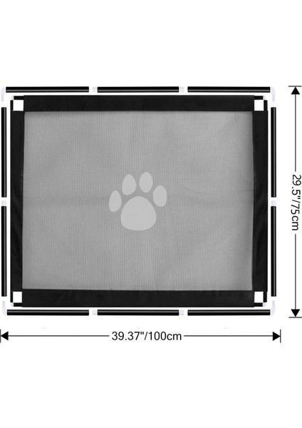 Evcil Hayvan Için Güvenlik Kapısı, Delme Gerektirmeyen Evcil Hayvan Bariyeri 100 x 75 cm