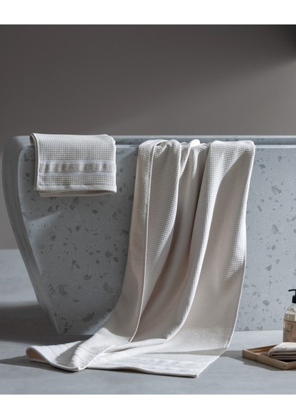 Renier %100 Pamuk Havlu Seti - Bej - Lüks Koleksiyon