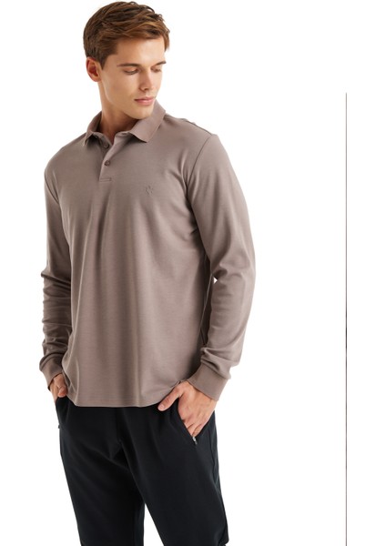 Erkek T-Shirt 40631 - Vizon