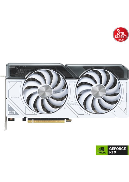 ASUS-DUAL-RTX4070S-12G-WHITE-NVIDIA-GEFORCE-RTX 4070 SUPER-12GB GDDR6X-192BIT-2475MHZ-HDMI-DP-DLSS3 Ekran Kartı