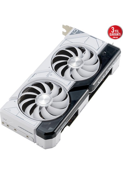 ASUS-DUAL-RTX4070S-12G-WHITE-NVIDIA-GEFORCE-RTX 4070 SUPER-12GB GDDR6X-192BIT-2475MHZ-HDMI-DP-DLSS3 Ekran Kartı