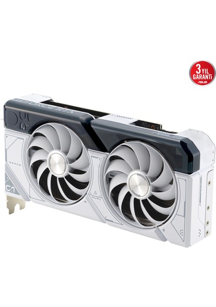 ASUS-DUAL-RTX4070S-12G-WHITE-NVIDIA-GEFORCE-RTX 4070 SUPER-12GB GDDR6X-192BIT-2475MHZ-HDMI-DP-DLSS3 Ekran Kartı