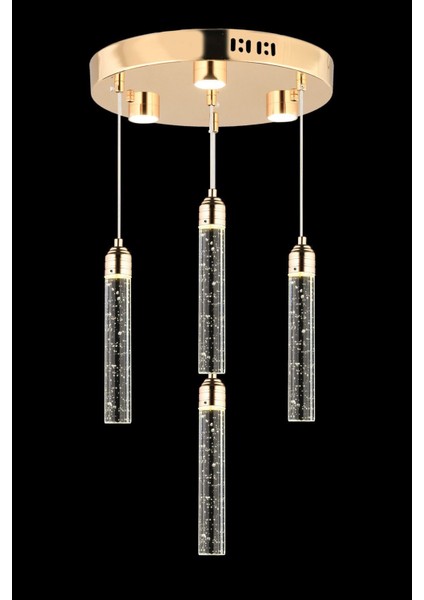 Tekno Trust Zaki 4 Lü Gold Kaplama 3 Renkli 58 Watt Ledli Modern Tasarım Oturma Odası,genç Odası,yatak Odası,sa
