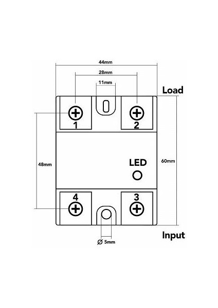 Solid State Röle 100A Dc-Ac