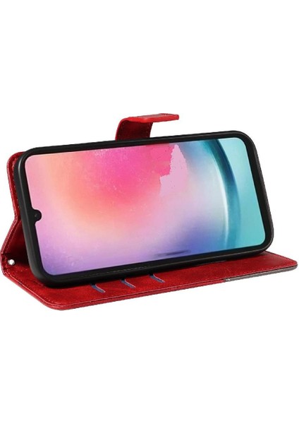 Samsung Galaxy A24 4g Için Flip Case ve Kart Yuvası Yüksek Kaliteli Deri (Yurt Dışından)