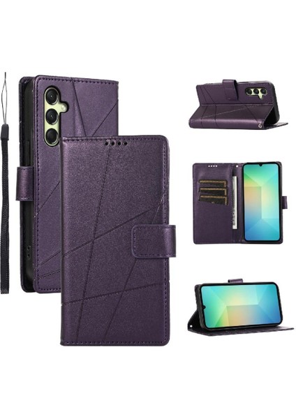 Samsung Galaxy A16 Şok Emici Darbeye Üç Kart Için Flip Case (Yurt Dışından)