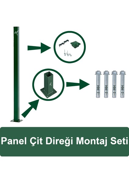 ÇİT SİSTEMLERİ PANEL ÇİT DİREĞİ MONTAJ SETİ