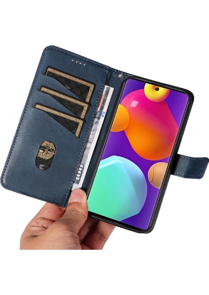 Colorful Home1 Elmas Dikiş ve Kart Yuvası ile Samsung Galaxy M62/F62 Için Flip Case (Yurt Dışından)