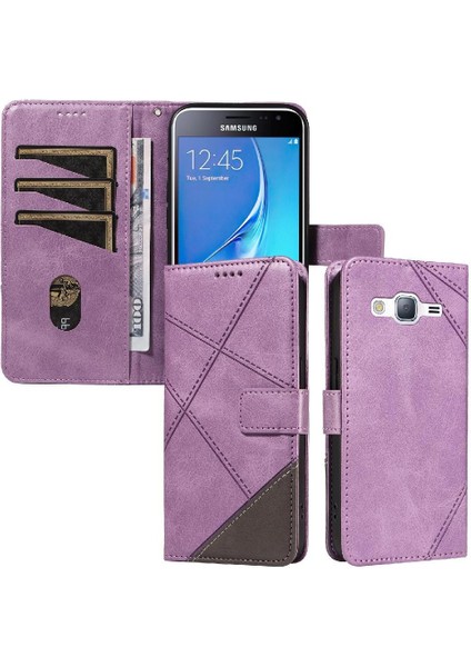 Colorful Home1 Samsung Galaxy J3 2016 Deri Telefon Koruma Çantası ile Flip Case (Yurt Dışından)