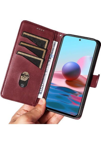 Xiaomi Redmi Not 10 Için Filp Durumda 4G/10S Ayrılabilir Siyah Bilezik ile (Yurt Dışından)