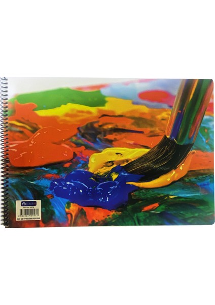 25X35 P.p Dokulu Kapak Telli Resim Defteri Desenli 25 Yaprak