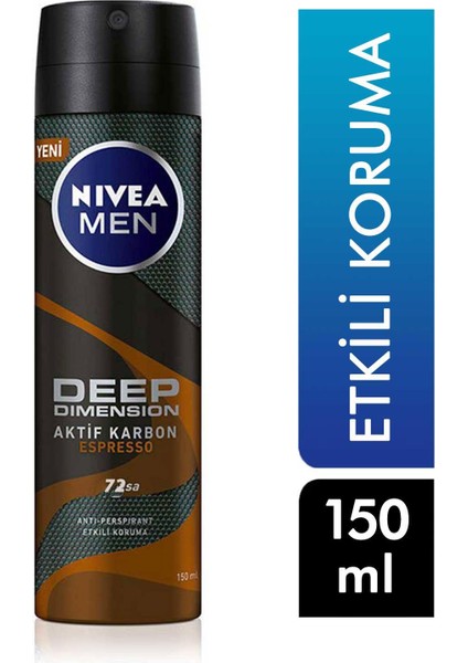 Deodorant Erkek Deep Dimension Espresso 150 ml x 6 adet fiyatları