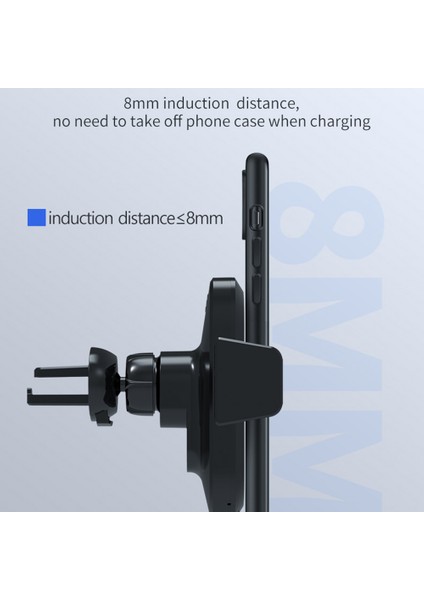 X11 3 Eksenli Araç Kablosuz Şarj Cihazı 15W Hızlı Şarjlı Telefon Tutucu, Havalandırma Menfezi Tutucu, Gösterge Paneli Standı, Qc3.0 Çakmak Şarj Cihazı (Yurt Dışından) indirimleri