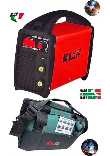 160 Amper Italyan Kaynak Makinesi Çanta li 4 mm Elektrod Yakar