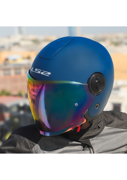 Classy Mat Navy Mavi Kask Gökkuşağı Cam fiyatları