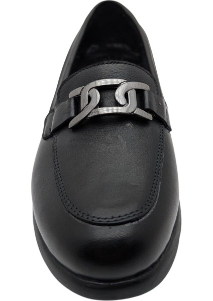 Scavia Veyona Hakiki Deri Ortopedik Kadın Ayakkabısı Loafer - Veyona - Siyah - 39 modelleri