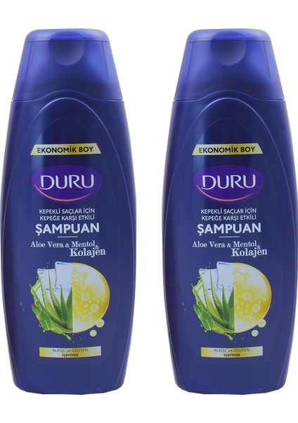 Aloe Vera Mentol Kolajen Kepeğe Karşı Şampuan 700 ml 2 Adet