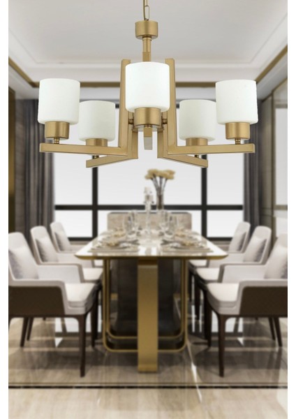 Tekno Trust Torqu 5 Li Eskitme Boyalı Modern Genç Odası Yatak Odası Salon Avize