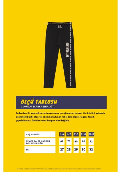 Lacivert Kalın Pamuklu Beli Lastikli Yan Cepli 5-6-7-8-9-10-11-12 Yaş Erkek Çocuk Eşofman Altı