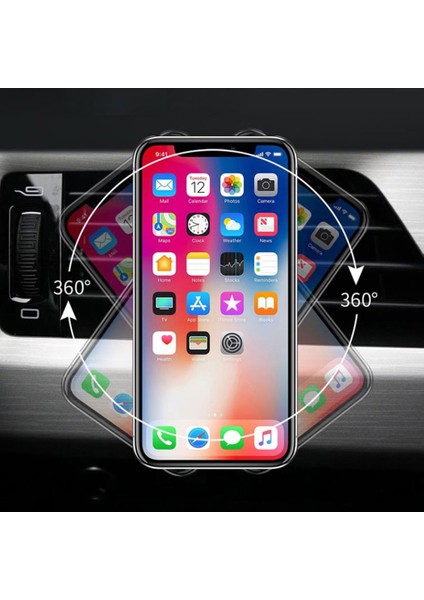 Magsafe Telefonlarla Uyumlu Alüminyum Alaşımlı Çift Manyetik Cep Telefonu Tutucu Spor Salonu Için Döner Stand - Siyah (Yurt Dışından) modelleri
