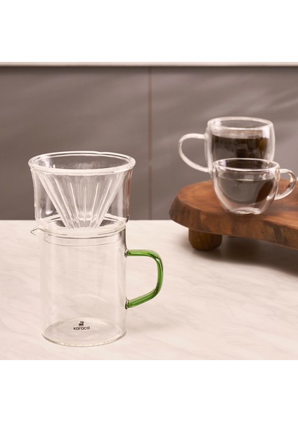 Draco Borosilikat Cam Dripper/Filtre Kahve Demleme Ekipmanı 450 ml