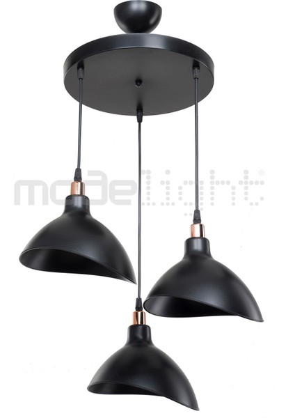 Şık Siyah Sarkıt Avize 22x60 cm, Tekli, Modern Tasarım