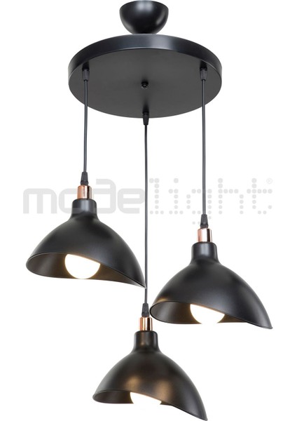 Şık Siyah Sarkıt Avize 22x60 cm, Tekli, Modern Tasarım