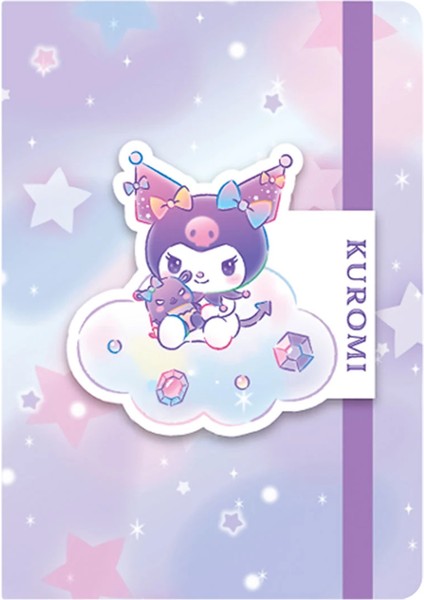 Sanrio Lisanslı A5 Lastikli Ciltli Defter (80 Yaprak) - Kuromi