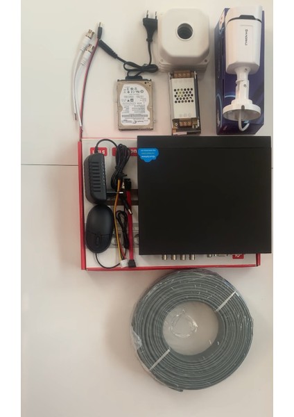 1 Kameralı Güvenlik Seti - Gece Renkli, 5mp Sony Seculens, 1080P Full Hd Ahd, 4 Warm Led, 5mp Dvr + Wifi Adaptörü