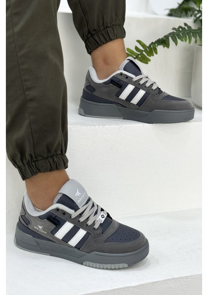 Kadın Füme Çizgili Ortopedik Tabanlı Günlük Spor Ayakkabı