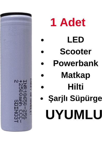 25S 2400mAh 18650 35A Pil Şarjlı Scooter Matkap Süpürge Uyumlu