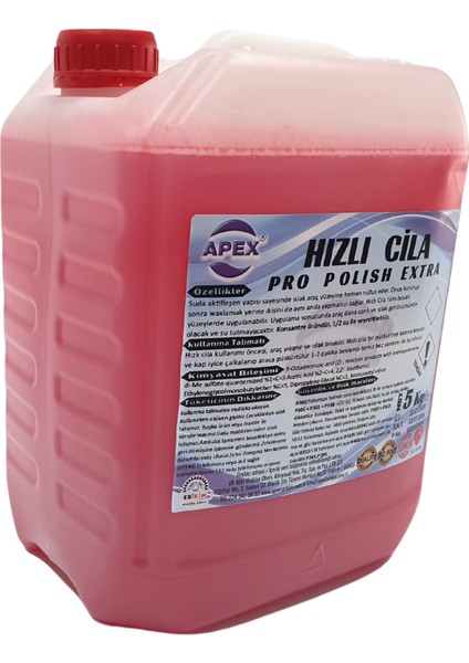 Hızlı Cila 5 Lt - Oto Yıkama Sonrası Parlaklık Için Hızlı Cila