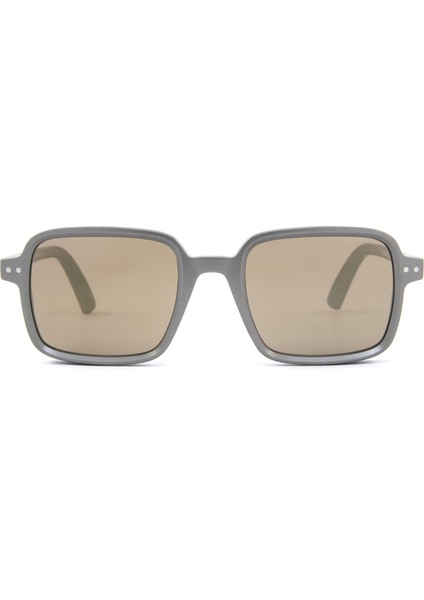 The Squared Metalik Gri Unisex Güneş Gözlüğü