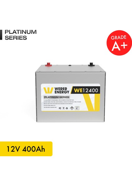 12V 400Ah LiFePO4 Platinum Series Bluetooth'lu Lityum Demir Fosfat Akü