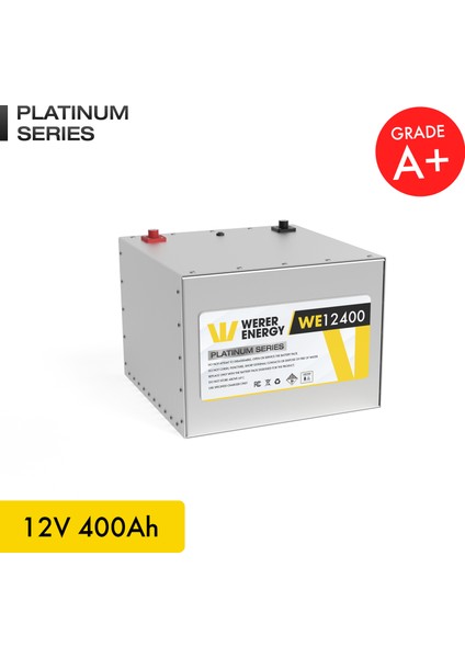 12V 400Ah LiFePO4 Platinum Series Bluetooth'lu Lityum Demir Fosfat Akü