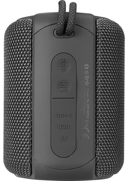 SL-S79 Roll Gri 6W 1200mAh USB-TF-TWS-IPX5 Bluetooth Hoparlör